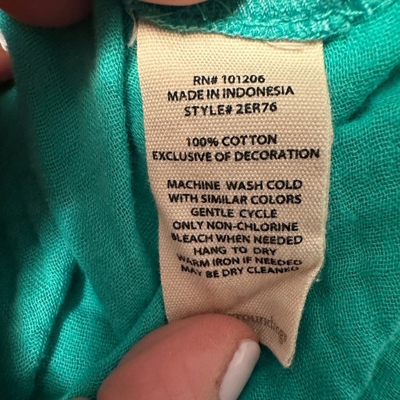 Soft Surroundings Aqua Beach Bound Gauze Pullover Small - Picture 6 of 6